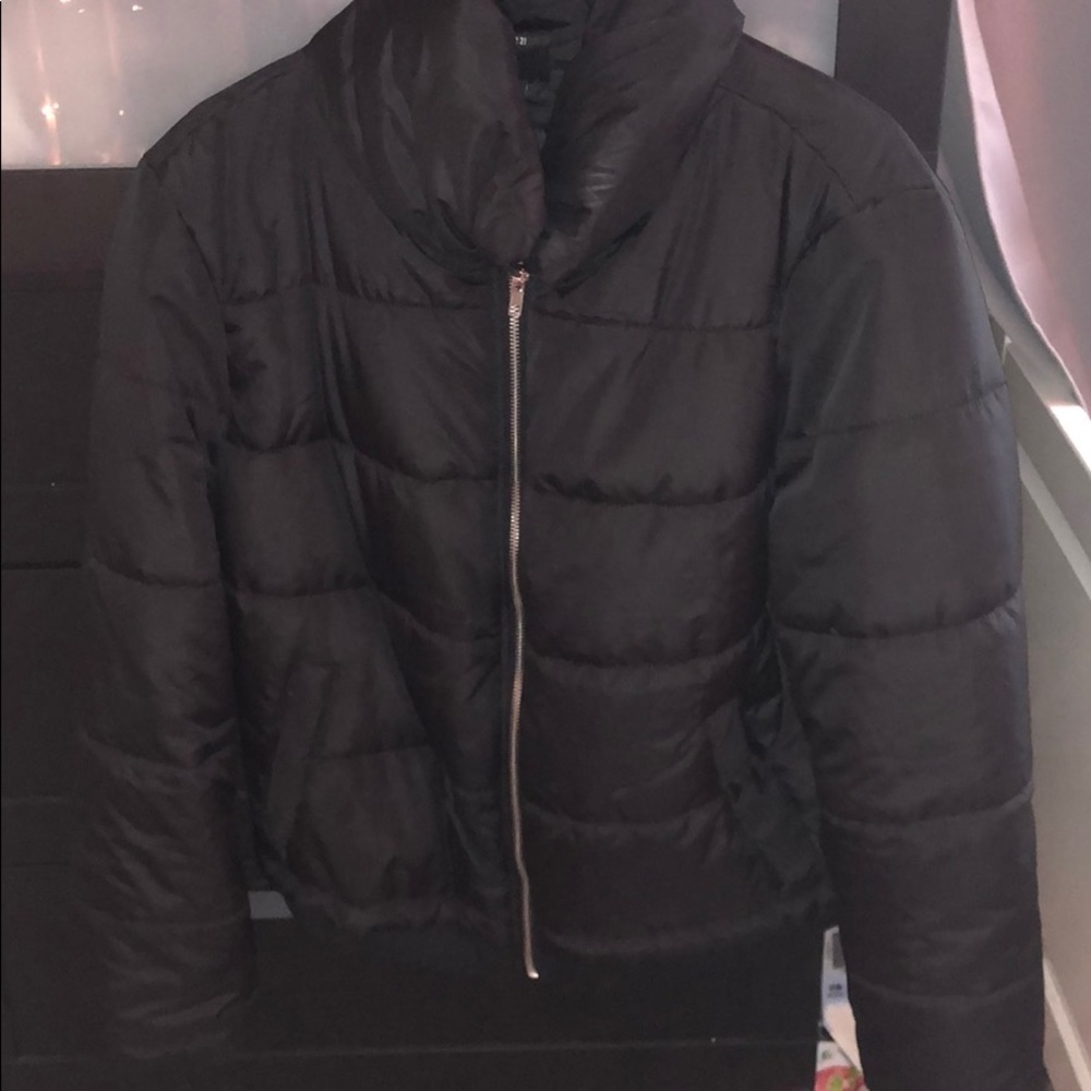 Black puffer jacket